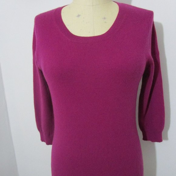 CASHMERE Sweater Jumper Pullover Violet Purple French Luxury - Picture 2 of 12